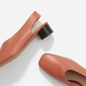 Everlane square toe slingback in dark rose